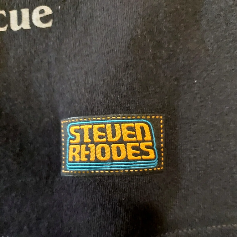 Steven Rhodes "Adopt A Familiar" Black Short Sleeved Graphic T-shirt EUC Size S - Picture 6 of 7